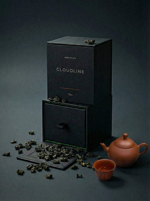 Cloudline Green whole-leaf green tea — with loose leaves